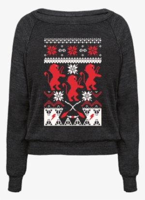 Hogwarts Ugly Sweater, $20, Look Human - Gryfindor - Christmas Sweater For Harry Potter Fan