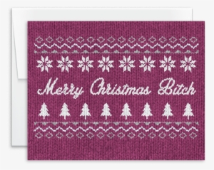 Merry Christmas Bitch Inappropriate Christmas Card - Placemat