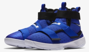Young Athlete's Version Of The Lebron Zoom Solider - Cheap Lebron James Soldier 10 Flyease Royal Blue Black
