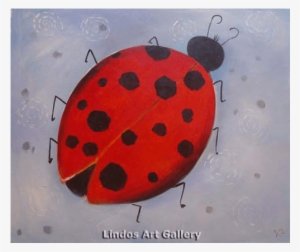 Ladybug Cute Modern Ladybird Oil Painting - Painting