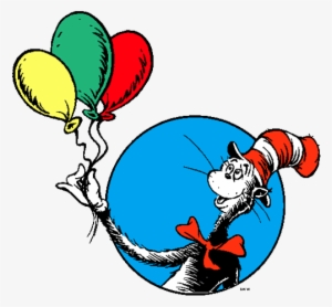 Clipart Stock Dr Seuss Day Png Transparent Images Pluspng - Cat In The Hat With Balloons