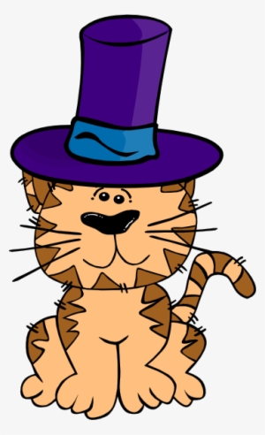 Cat In A Hat Clip Art At Clker - Cat With A Hat Cartoon