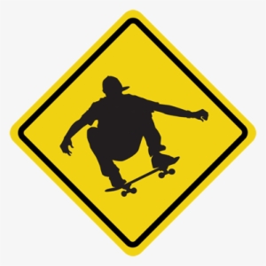 Skater Silhouette Sign Sticker - Goat Road Signs