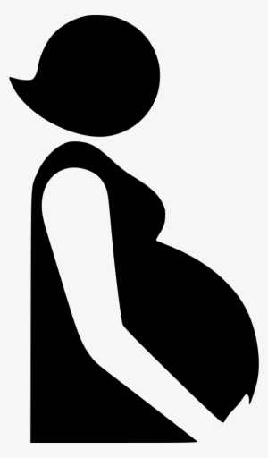 Pregnant Woman Solid - Clip Art