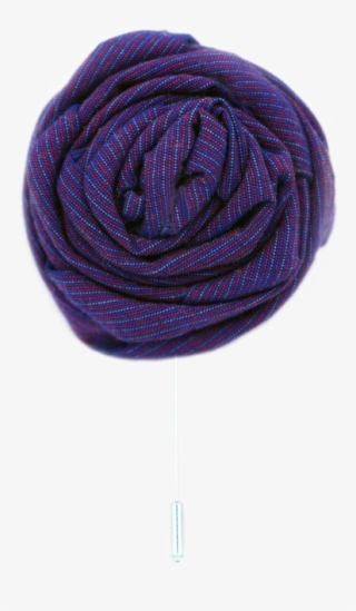 The Deep Purple Lapel Flower - Woolen