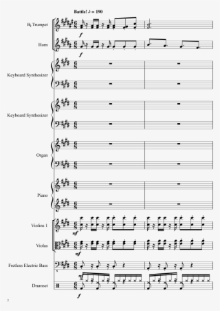 Ffx Battle Theme Sheet Music 2 Of 30 Pages - Ff10 Battle Theme Trumpet