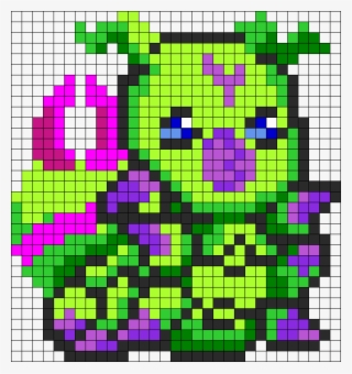 Digimon Wormmon Perler Bead Pattern / Bead Sprite - Bead