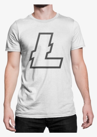 Large Litecoin Logo Graphic Mens Crypto Clothing T-shirt