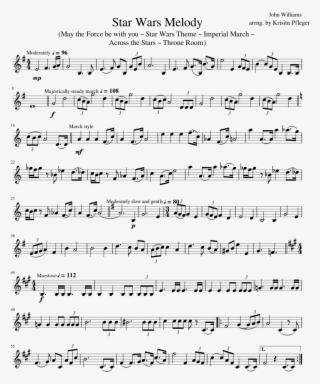 Star Wars Melody Sheet Music Composed By Arrng - Take Me Home Country Roads Tenor Sax