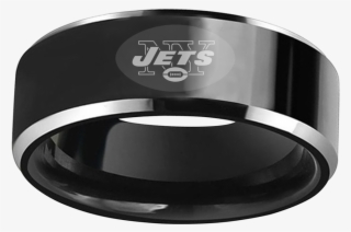 New York Jets Black Tungsten Wedding Band - Cancer Zodiac Rings For Men