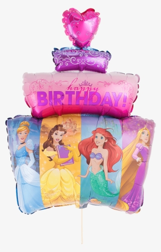 Disney Princess Happy Birthday - Disney Princess Happy Birthday Cake Balloon - Giant