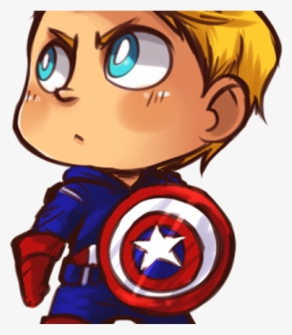Captain Marvel Clipart Animated - Cute Captain America Png