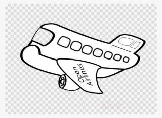 Black And White Airplane Clipart Airplane Aircraft - Paper Airplane Transparent Background