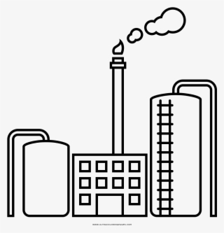 Factory Clipart Oil Factory - Petroleum Refinery Drawing