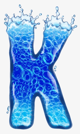 Letter Clipart Water - Water Letters K Png