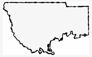 A Map Of Wakulla With A Black Squiggle Outline - Silhouette