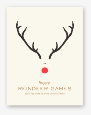 Reindeer Games Holiday Greeting Card - Pencil