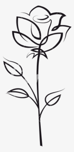 Rose Outline Rose Flower Outline Icons By Canva Png - Rose