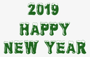Happy New Year 2019 Png With Green Snow Others 2000 - Portable Network Graphics