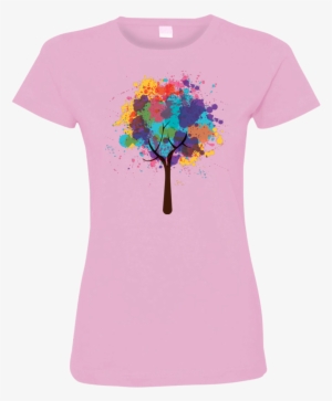 Watercolor Tree Ladies T Shirt - Shirt