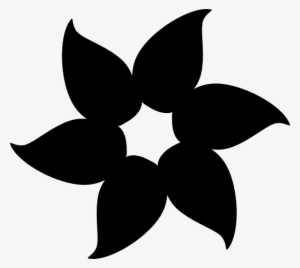 Hawaiian Flower Clip Art Black - Clip Art