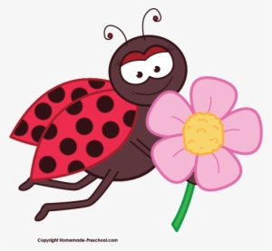 Free Ladybug Clipart - Ladybug With Flower Clipart