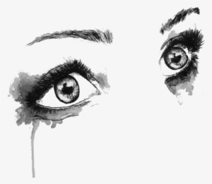 Image About Grunge In Sad By Ingvild On We Heart It - Crying Pair Of Eyes Drawing