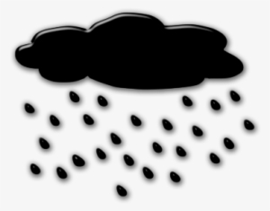 Black And White Rain Cloud Icon Clipart - Dark Rain Cloud Clipart