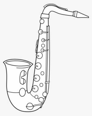 Black And White Saxophone Clip Art Saxophone, Jazz - Saxophone Clipart Black And White
