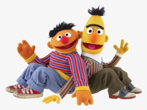Sesame Street Background Png Clip Art Black And White - Bert And Ernie