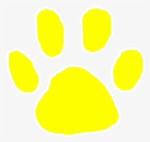 Black And Yellow Paw Print