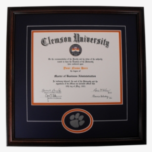 Clemson Diploma Frame Tiger Paw Readymade - Picture Frame