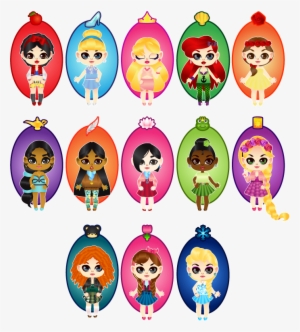 Chibi Disney Princesses By Midnitehearts On Deviantart - Disney Princess
