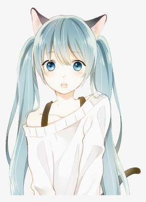 171 Images About Miku Hatsune On We Heart It - Anime Girl With Ear Cat Cute