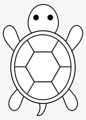 Sat Clipart Black And White - Sea Turtle Outline