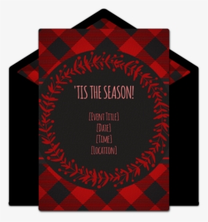 This Flannel-inspired Free Party Invitation Design - Christmas Day