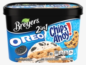 A 48 Ounce Tub Of Breyers Oreo® & Chips Ahoy - Breyers 2 In 1 Oreo And Chips Ahoy