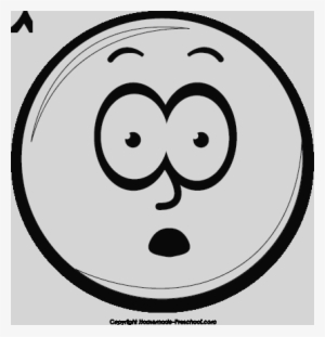 Surprise Face Clipart Shocked Face Clipart - Confused Face Emoticon Black And White
