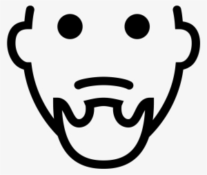 The Icon Is The Hairless Face Of A Cartoon Man - Goatee Cartoonl