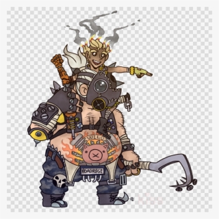 Junkrat And Roadhog Png Clipart Drawing Fan Art Overwatch - Drawing