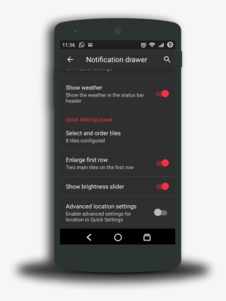 Transparent Material Dark Whats New Modified Status - Android