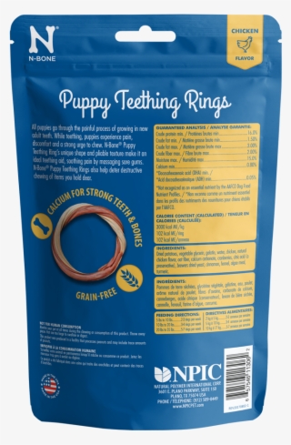 N-bone® Puppy Teething Rings Chicken - N-bone Puppy Teething Ring Chicken Flavor 3 Pack Treat