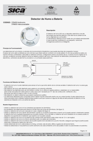 Detector De Humo A Batería