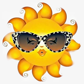 Sun Emoji Sunglasses Glasses Freetoedit - Emoticon Sun