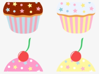 Vanilla Cupcake Clipart Birthday Cupcake - Cartoon Cakes And Sweets