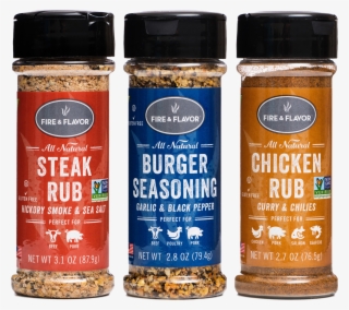 Fire & Flavor Rub & Seasoning Variety 3-pack, - Spice Rubs For Chicken And Steak