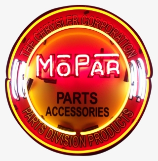 Parts & Accessories Neon Sign - Neonetics Mopar Circle Neon Sign