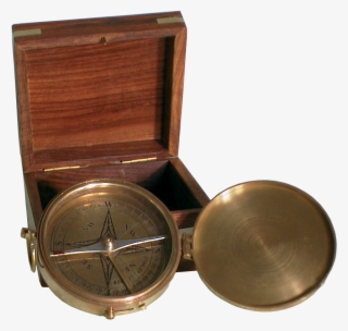 Compass With Wooden Box, Batela Uk - Batela Nautical Brass Compass