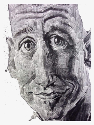Drawing Chalk Black And White Picture Transparent Library - Portrait