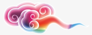 Colorful Clouds Transparent Decorative - 彩雲 Png